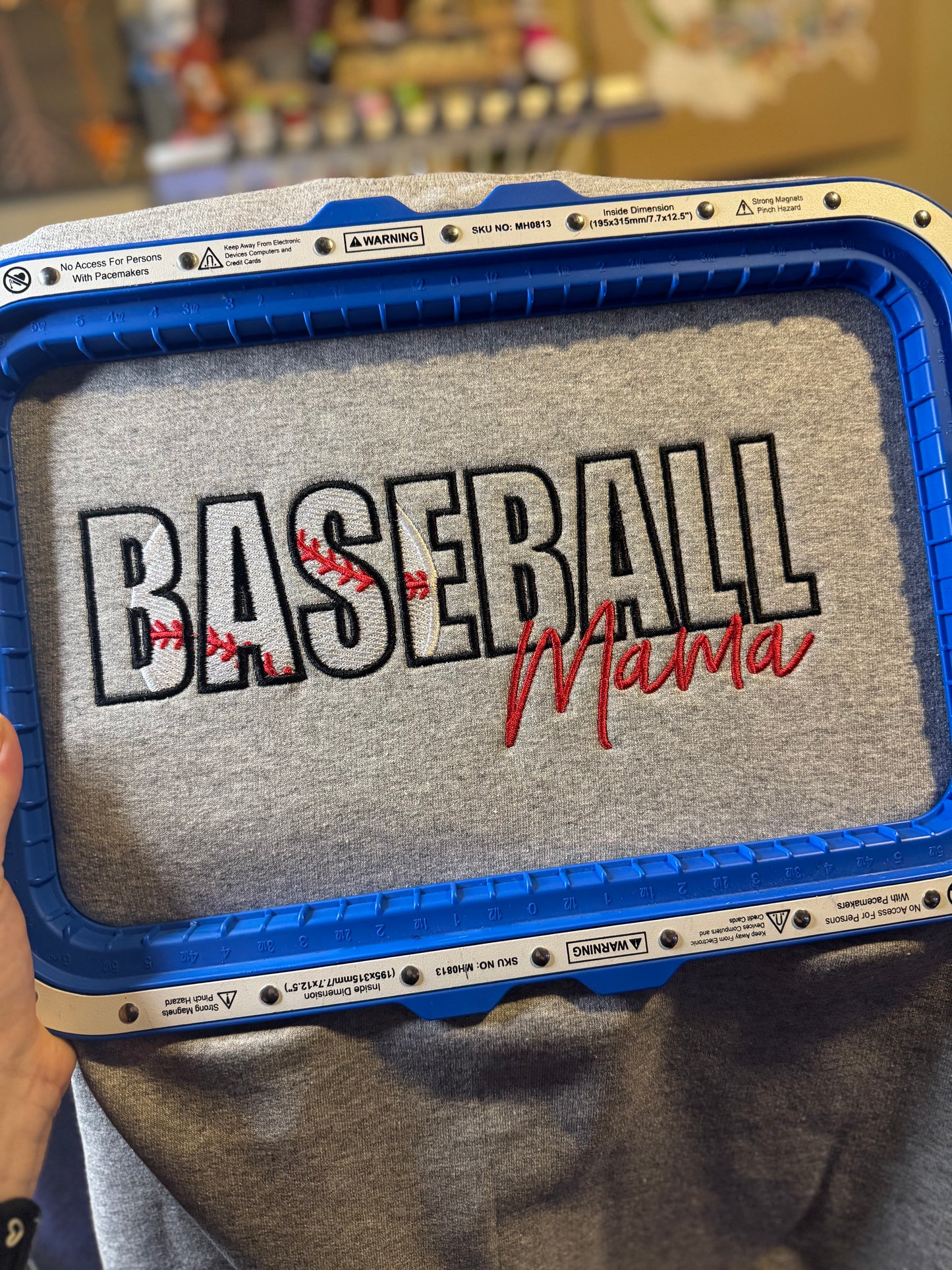 Embroidered Baseball Mama Sweatshirt