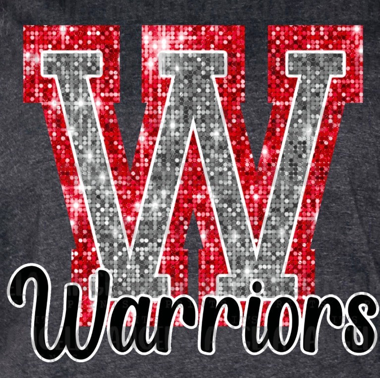 Faux Glitter Warriors- YOUTH SIZES