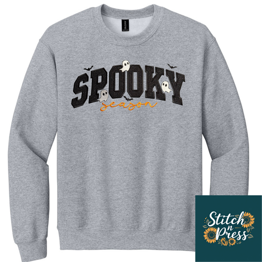 Spooky season embroidered sweatshirt