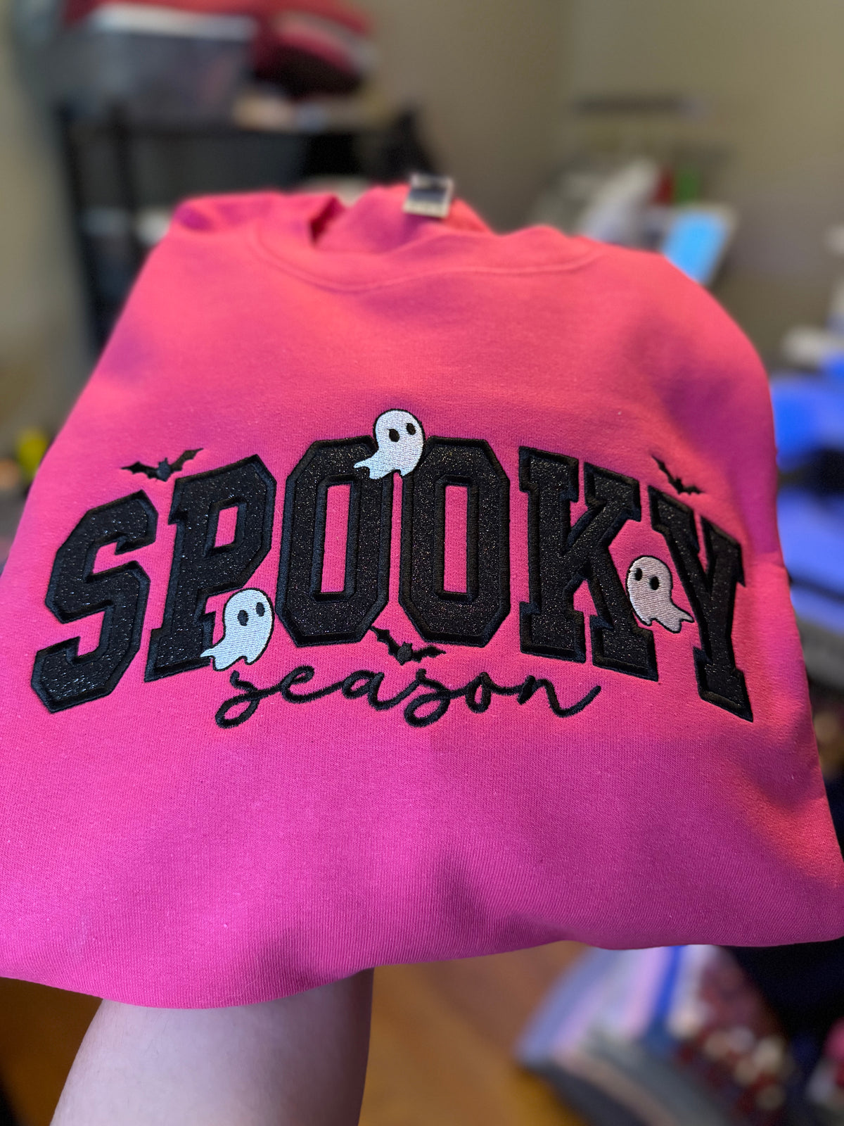 Spooky season embroidered sweatshirt