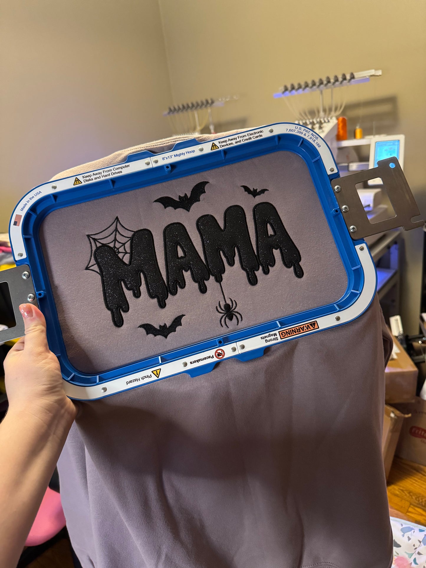 Embroidered Spooky Mama sweatshirt