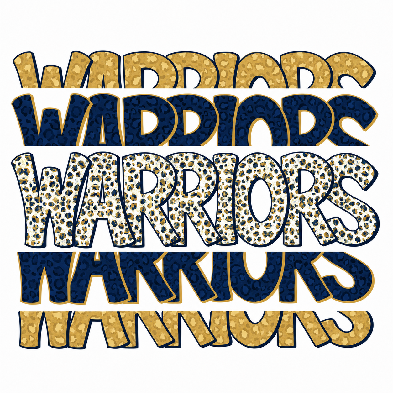Gold & navy Warriors - YOUTH SIZES