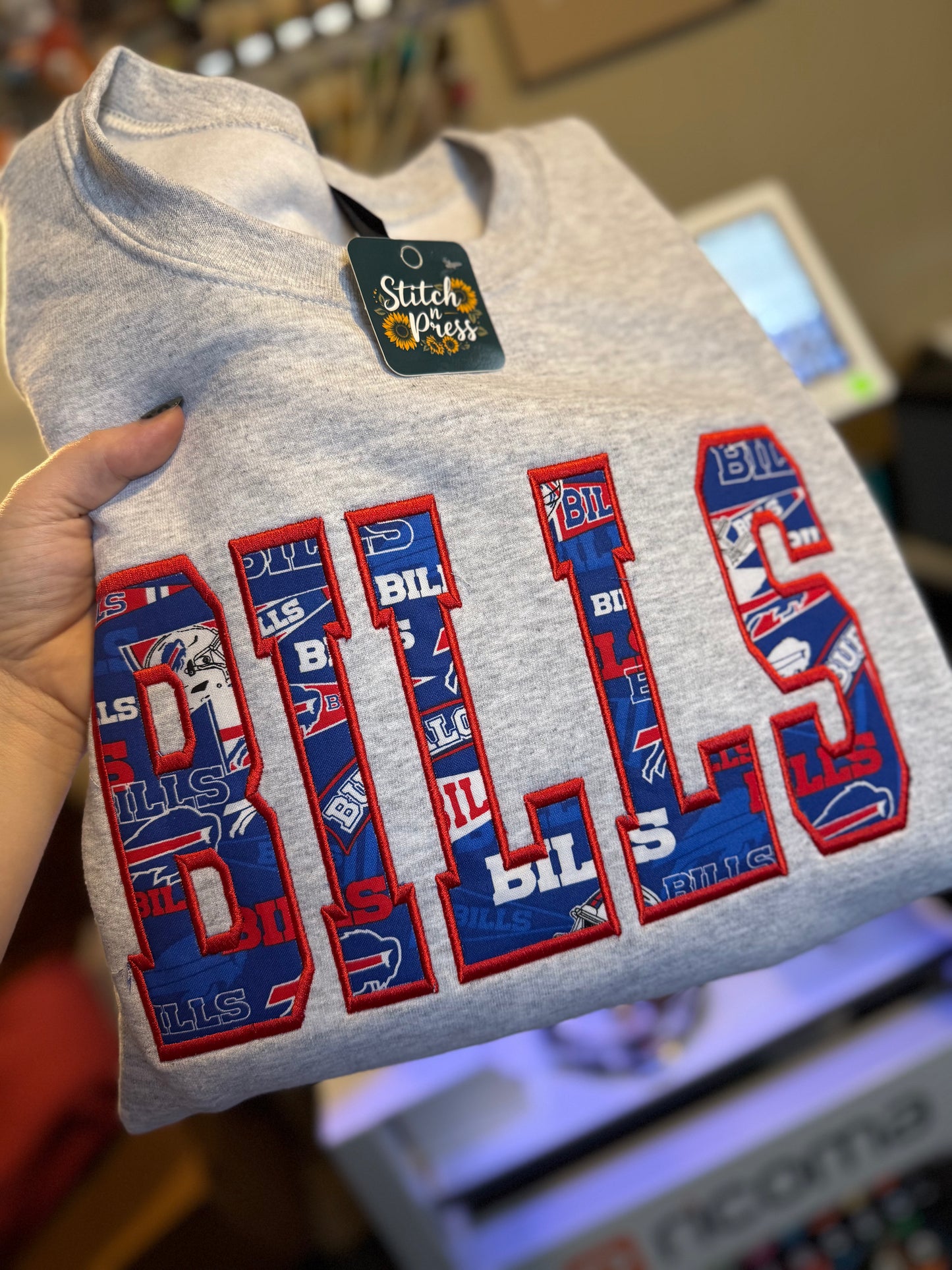 Embroidered Bills Sweatshirt