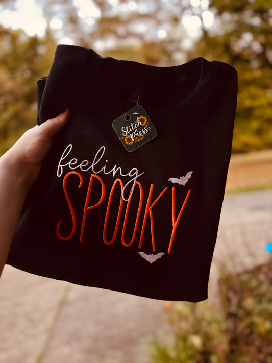 Embroidered Feeling Spooky Sweatshirt
